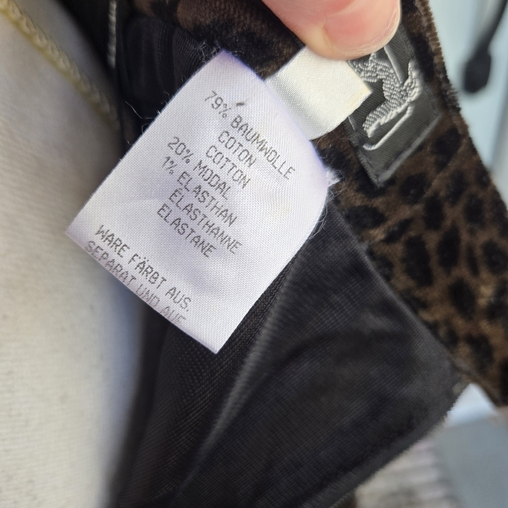 CH Vintage Catherina Hepfer Cheetah Print Velvet Skirt - Picture 7 of 8